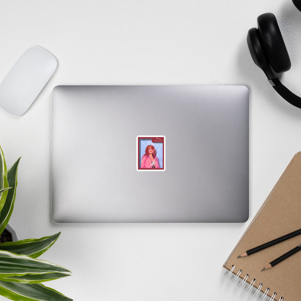 pink creatures lise doll sticker