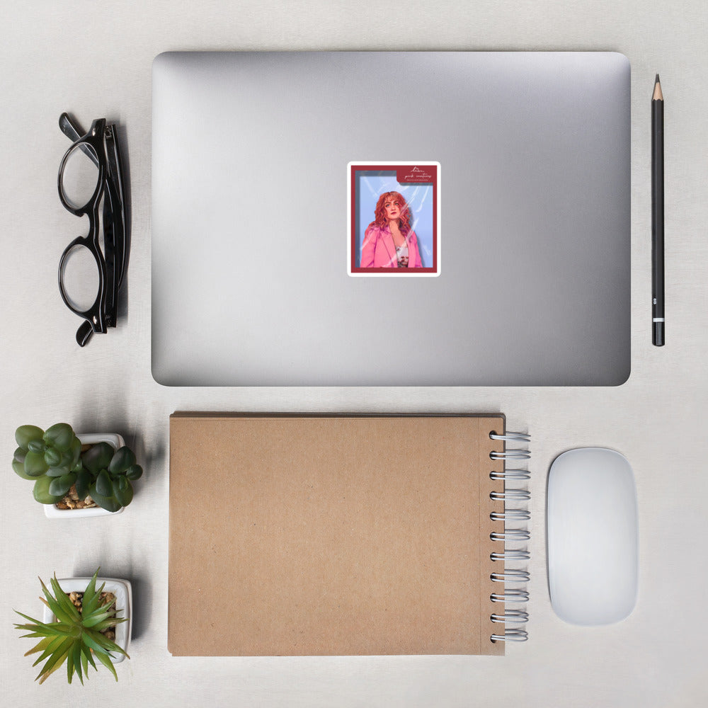 pink creatures lise doll sticker