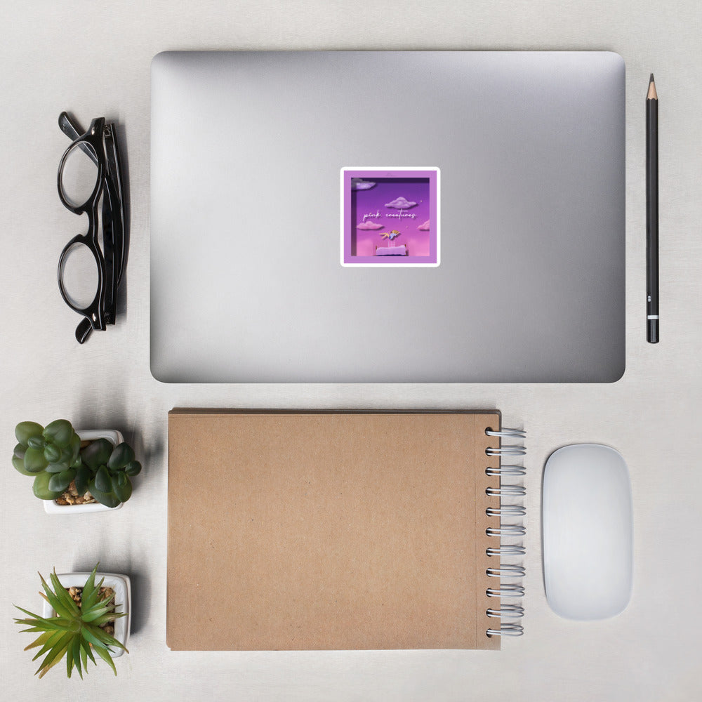 pink creatures album art sticker