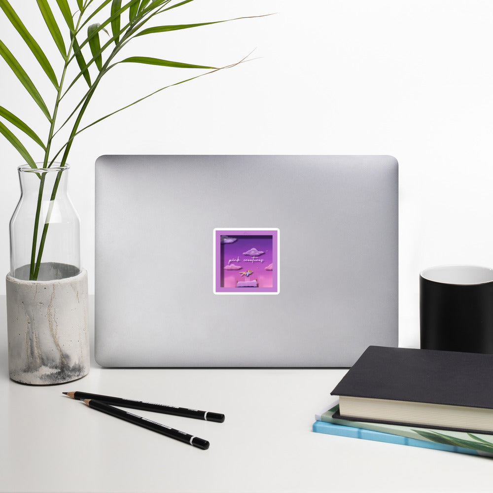 pink creatures album art sticker