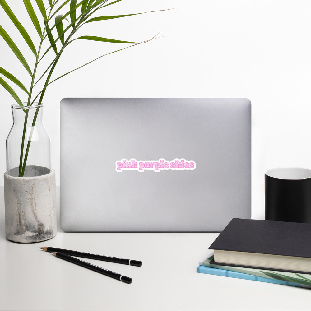 pink purple skies sticker